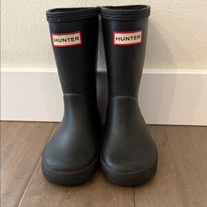 Hunter Kids Black Rain Boots